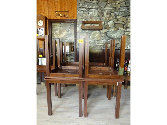 10x houten tafel - afbeelding 1 van  2