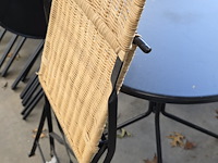 10x klapstoel metaal-riet - afbeelding 2 van  2