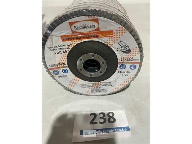 10x lamellenschijf 125x22 grit 40 - afbeelding 3 van  3