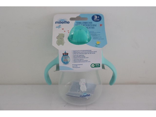 10x milette baby care drinkbeker groen - afbeelding 1 van  2
