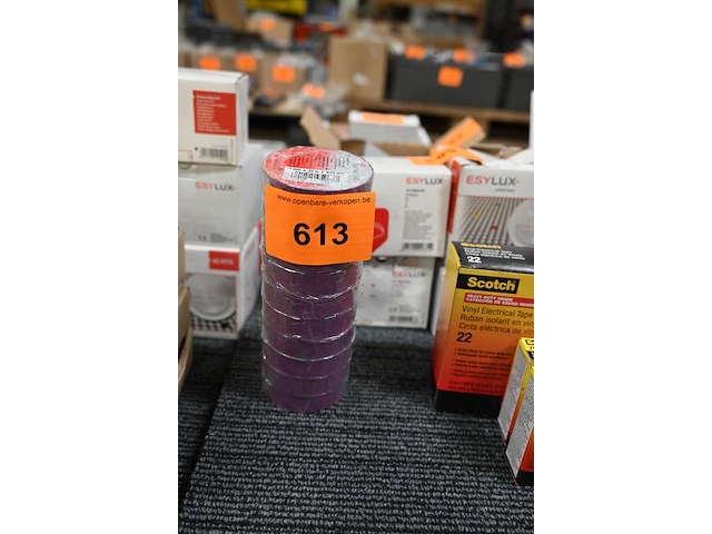 10x rol 3m vinyltape paars - afbeelding 1 van  1