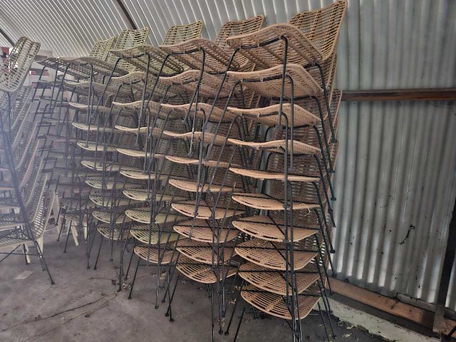 10x rotan stoel stapelbaar flexfurn palm - afbeelding 2 van  4