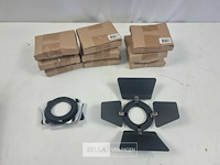 (10x) showtec barndoor black for led compact studio beam - afbeelding 1 van  2