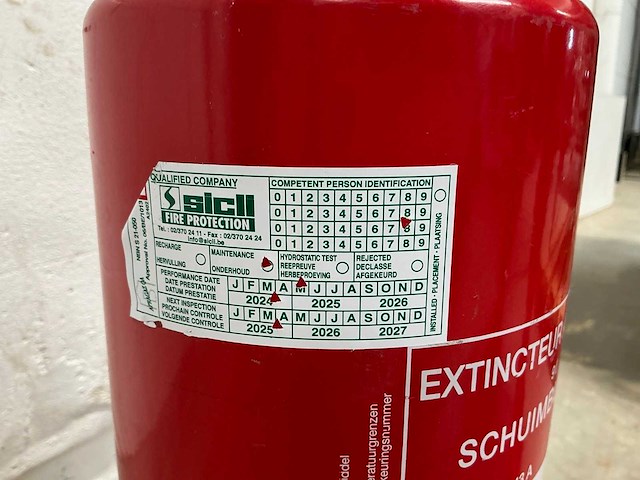 10x sicli aqua 9m5 schuimblusser gekeurd 2024 - afbeelding 3 van  6