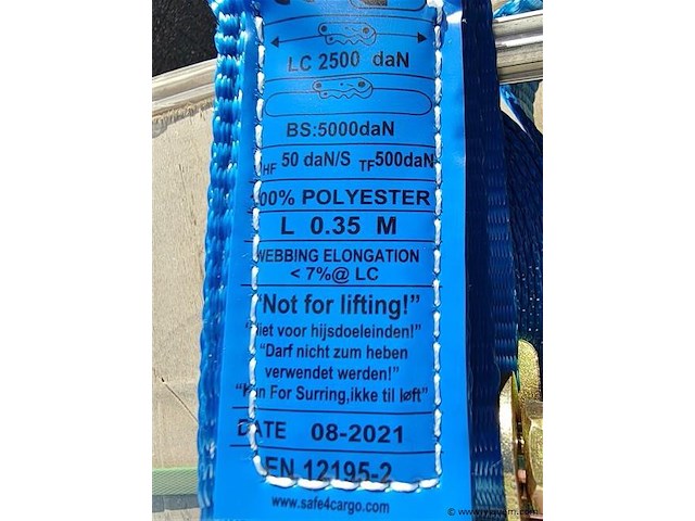 10x spanbanden 5 ton 9 m ergonomisch short - afbeelding 5 van  5