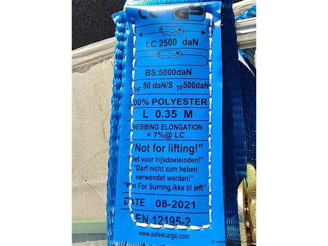 10x spanbanden 5 ton 9 m ergonomisch short - afbeelding 3 van  4