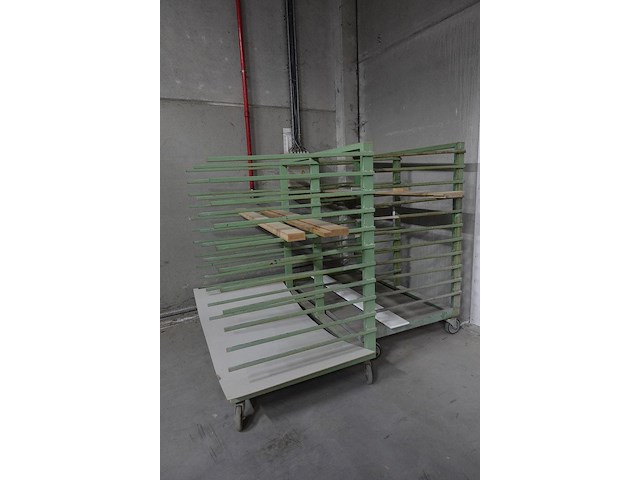 10x verrijdbaar metalen droogrek - afbeelding 1 van  6