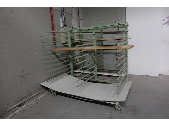 10x verrijdbaar metalen droogrek - afbeelding 3 van  6