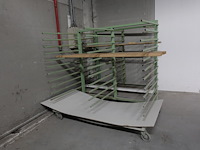 10x verrijdbaar metalen droogrek - afbeelding 3 van  6