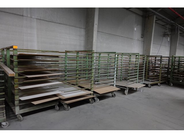 10x verrijdbaar metalen droogrek - afbeelding 1 van  4