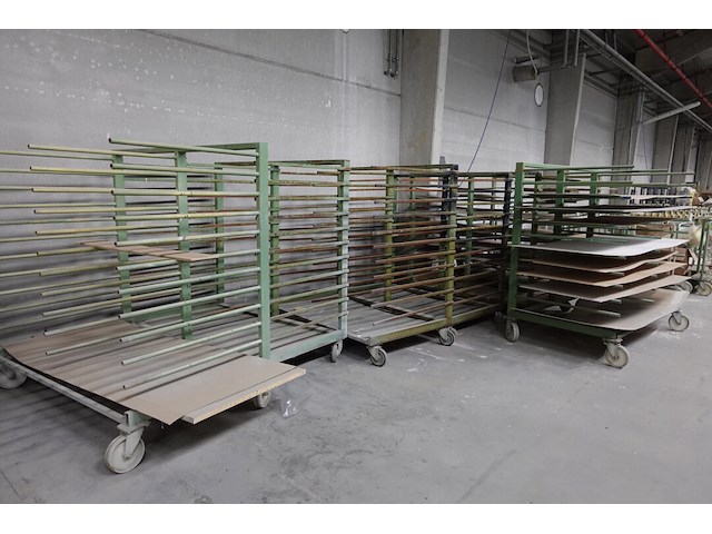 10x verrijdbaar metalen droogrek - afbeelding 3 van  4