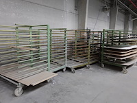 10x verrijdbaar metalen droogrek - afbeelding 3 van  4