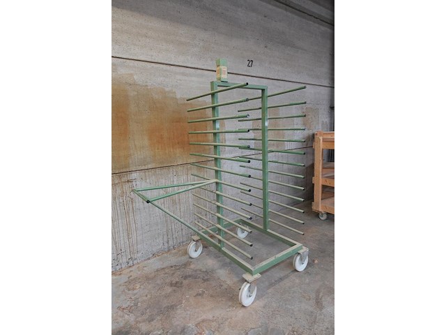 10x verrijdbare metalen droogrek - afbeelding 2 van  3