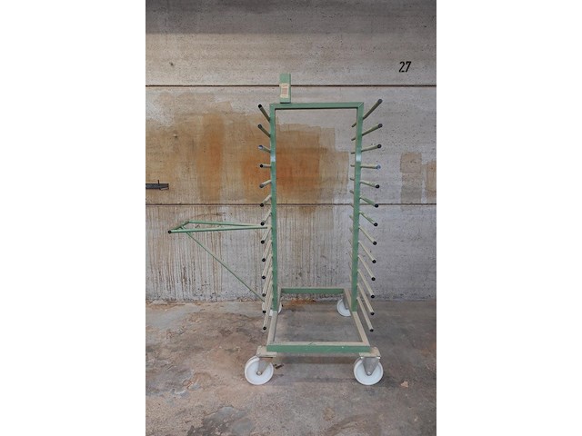 10x verrijdbare metalen droogrek - afbeelding 1 van  3