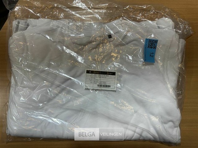 10x witte t-shirts xl - afbeelding 1 van  5