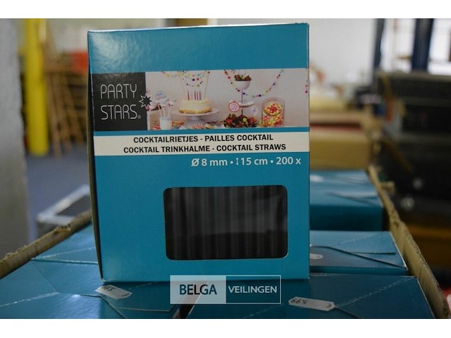 10x200st cocktailrietjes - afbeelding 1 van  2