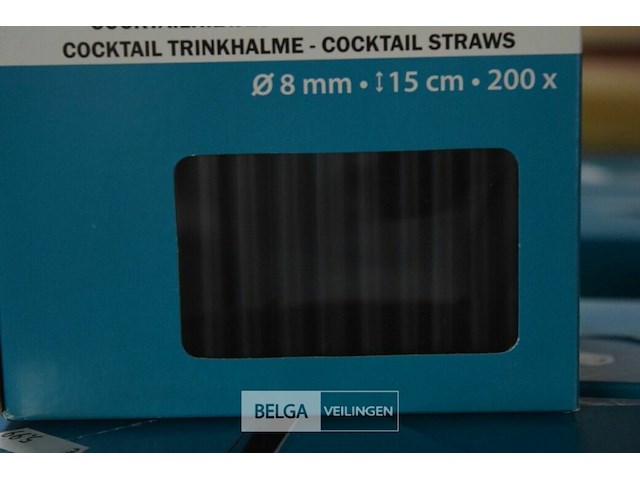 10x200st cocktailrietjes - afbeelding 2 van  2
