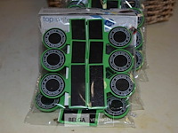 10x6pcs schoolbord op wasknijper in rieten korfje - afbeelding 2 van  3