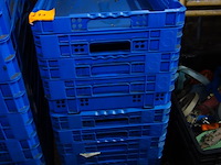 11 blauwe stapelbakken (verschillende hoogte) - afbeelding 1 van  1