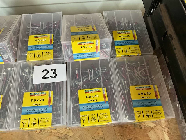 11 dozen hout schroeven met bits - afbeelding 4 van  5