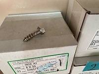 11 dozen inox houtdraadbouten; schroeven - afbeelding 1 van  4