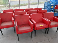 11 horecastoelen rode kleur - afbeelding 1 van  3