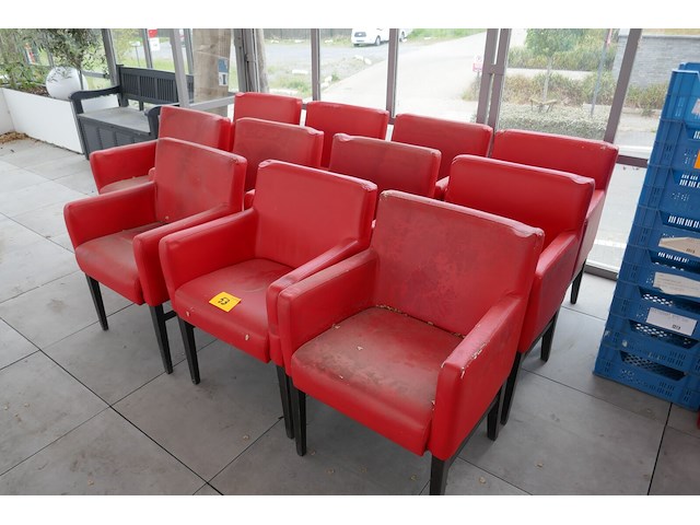 11 horecastoelen rode kleur - afbeelding 2 van  3
