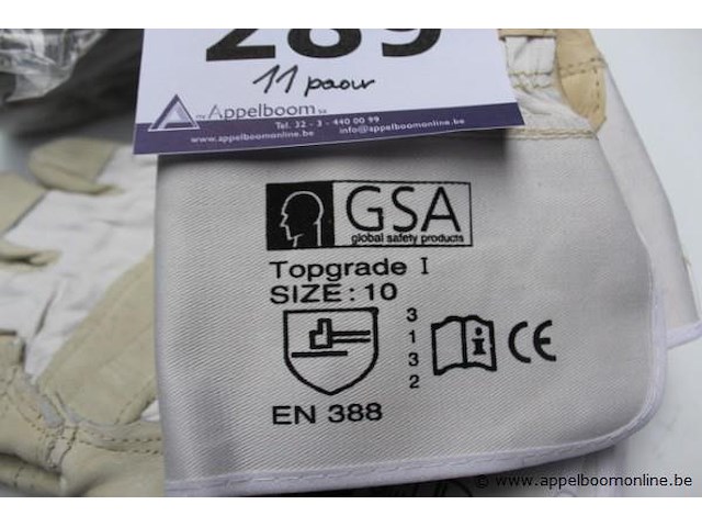 11 paar werkhandschoenen artelli topgrade 1, m 10 - afbeelding 2 van  2