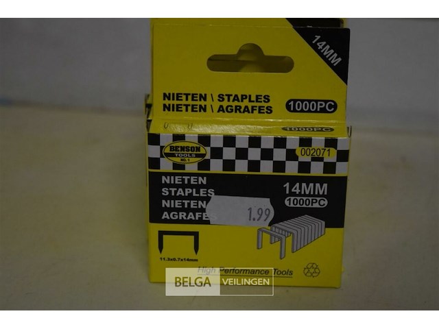 11 pakjes nietjes 14mm - afbeelding 2 van  3