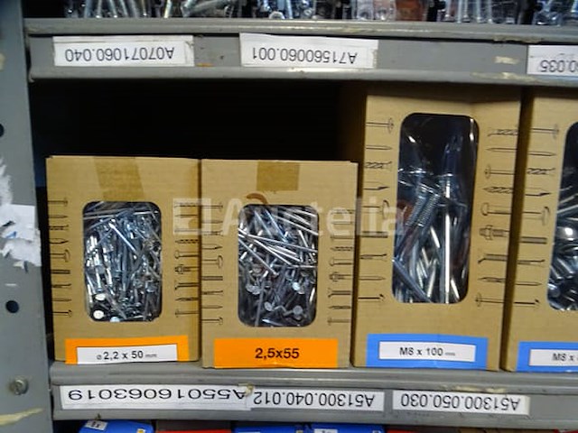 11 rijen dozen (schroeven, bouten, .. zie details) - afbeelding 11 van  21