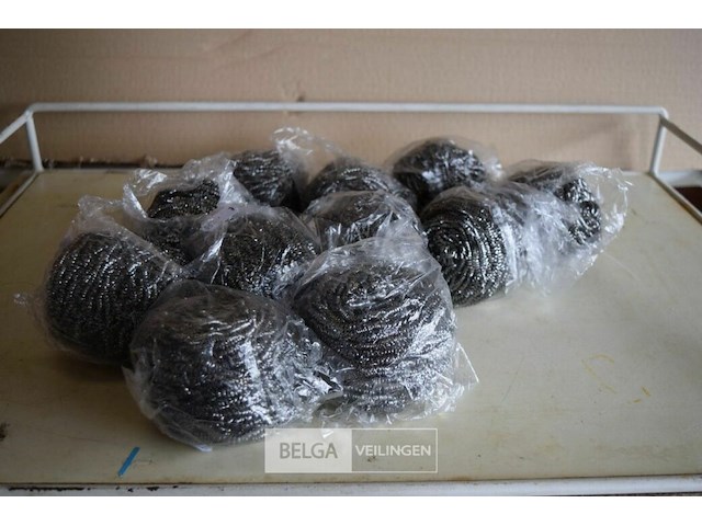 11 stalen schuursponsjes - afbeelding 1 van  1