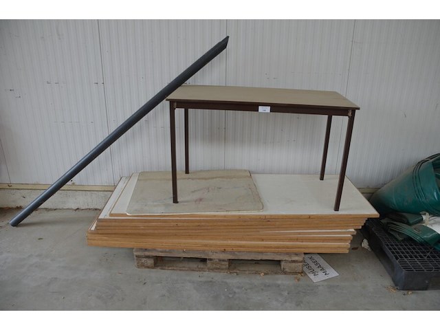 11 tafelbladen afm. 1,90m x 0,80m - afbeelding 1 van  6