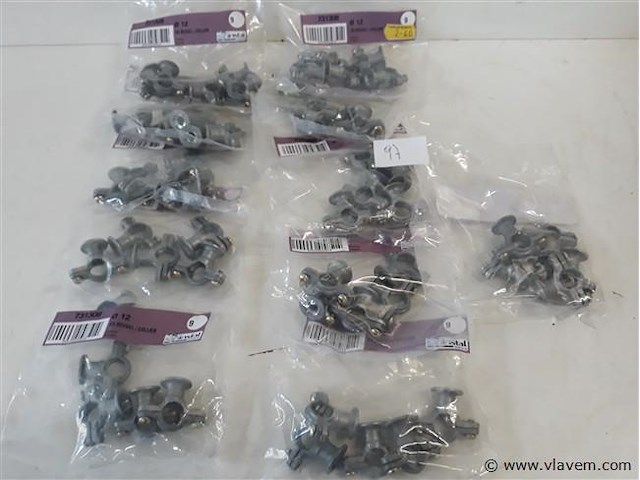 11 x beugel zamak 5 stuks voor buis 12mm - afbeelding 1 van  2