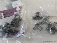 11 x beugel zamak 5 stuks voor buis 12mm - afbeelding 2 van  2