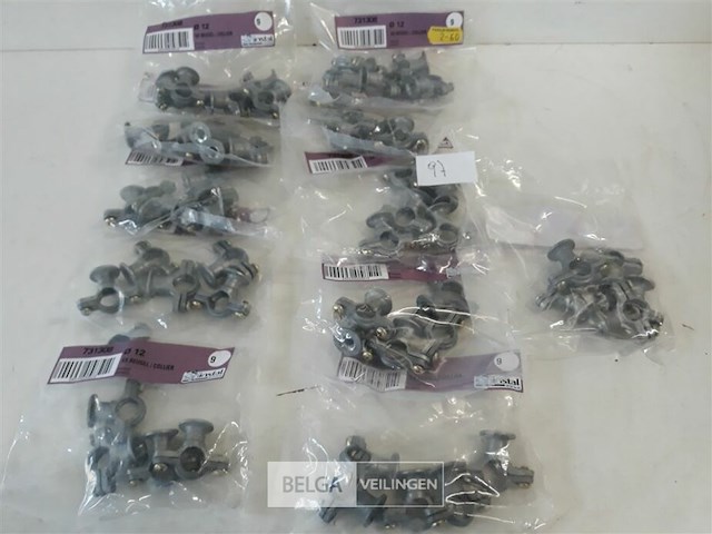 11 x beugel zamak 5 stuks voor buis 12mm - afbeelding 1 van  3