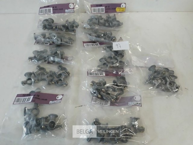 11 x beugel zamak 5 stuks voor buis 12mm - afbeelding 2 van  3
