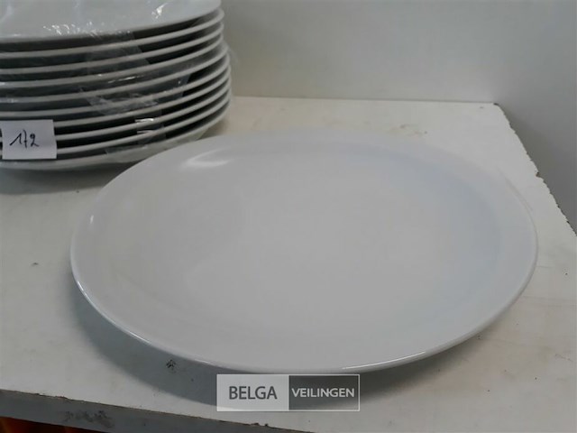 11 x bord 24 cm wit - afbeelding 3 van  3