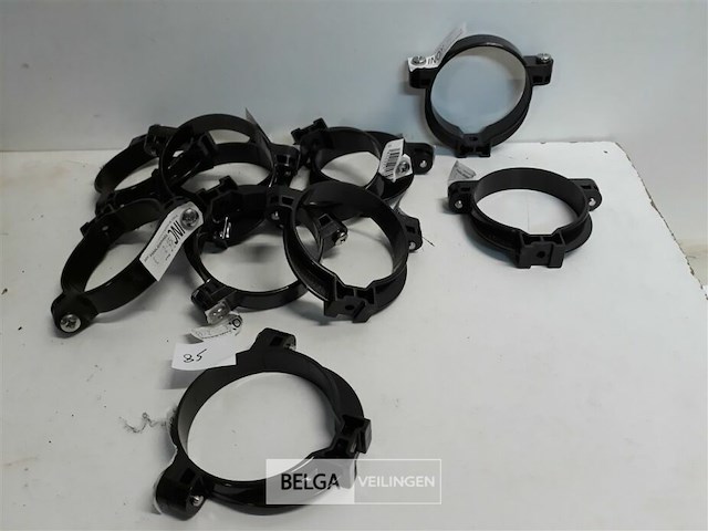 11 x buisbeugel 80mm bruin pvc regenafvoer - afbeelding 2 van  3