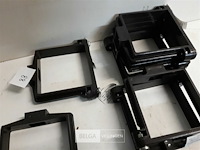 11 x buisbeugel 80x80mm bruin pvc regenafvoer - afbeelding 3 van  3