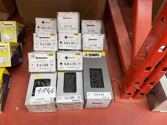 11 x dozen zwarte schroeven; schroeven met boorkop en afdekplaatje - afbeelding 1 van  8
