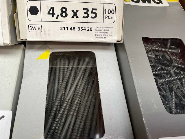 11 x dozen zwarte schroeven; schroeven met boorkop en afdekplaatje - afbeelding 4 van  8