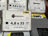 11 x dozen zwarte schroeven; schroeven met boorkop en afdekplaatje - afbeelding 8 van  8