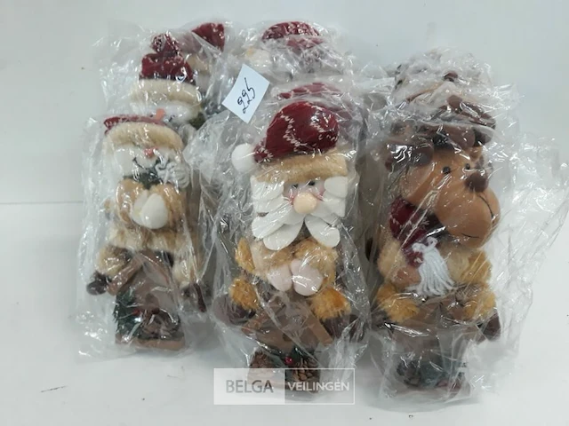 11 x kerstfiguur op vogelhuisje 11 cm 3 assorti - afbeelding 2 van  3
