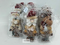11 x kerstfiguur op vogelhuisje 11 cm 3 assorti - afbeelding 2 van  3