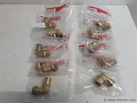 11 x knelkoppeling bocht koper 12 mm ½ 2 assorti - afbeelding 1 van  2