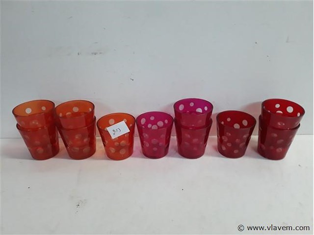 11 x t-licht glaasje mix kleuren - afbeelding 1 van  2