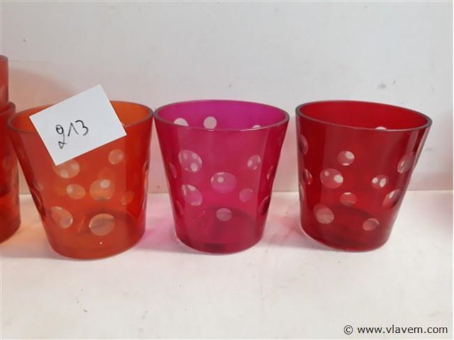 11 x t-licht glaasje mix kleuren - afbeelding 2 van  2