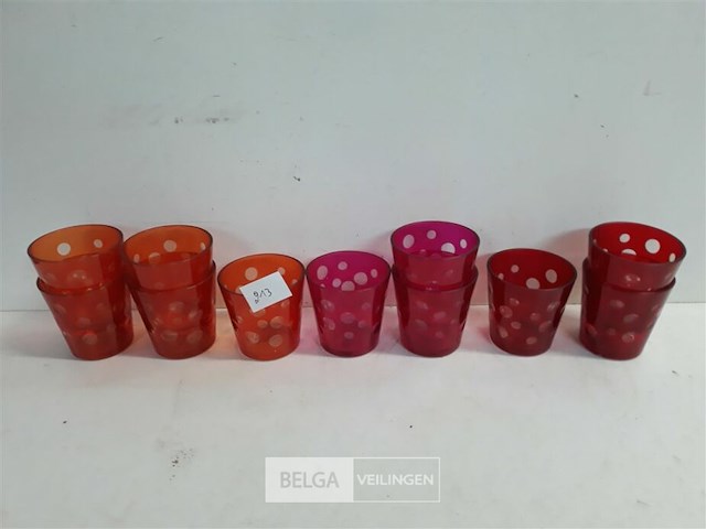 11 x t-licht glaasje mix kleuren - afbeelding 1 van  3