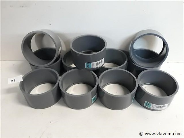 11 x verloop 100-90 pvc lijmverbinding - afbeelding 1 van  2