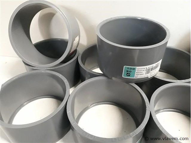 11 x verloop 100-90 pvc lijmverbinding - afbeelding 2 van  2